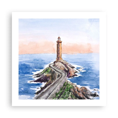 Plakat - Zwrócona ku morzu - 50x50 cm