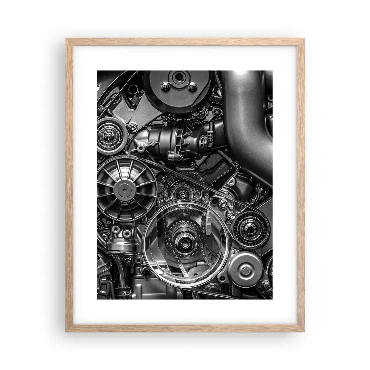 Plakat w ramie jasny dąb - Poezja mechaniki - 40x50 cm