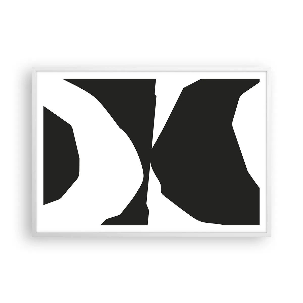 Plakat w białej ramie - Pozytyw -negatyw - 100x70 cm