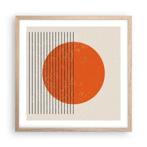 Plakat w ramie jasny dąb - Zawsze słońce - 50x50 cm