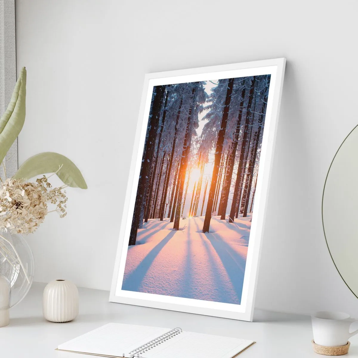 Plakat w białej ramie - Wyraźnie czarno na białym - 30x40 cm