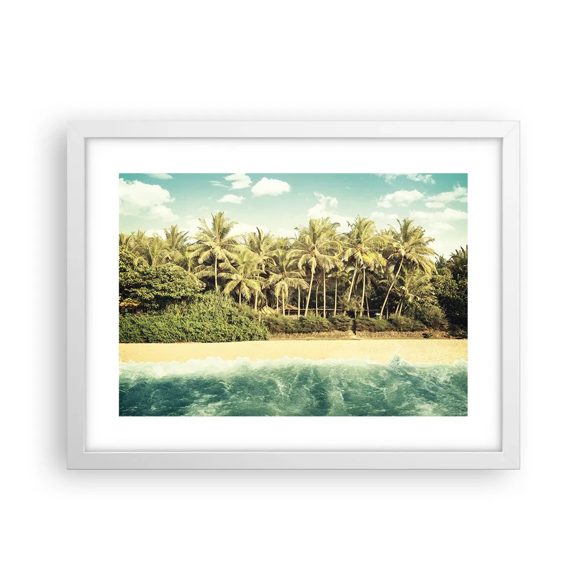 Plakat w białej ramie - A może tutaj? - 40x30 cm