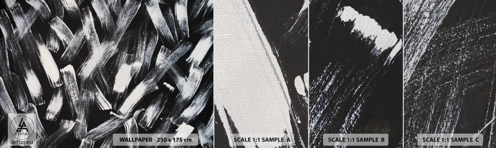 Fototapeta Próbka Premium Canvas - Abstrakcja w duchu industrialnym - Sztuka, Nowoczesna, Szczotkowanie - 100x30 cm