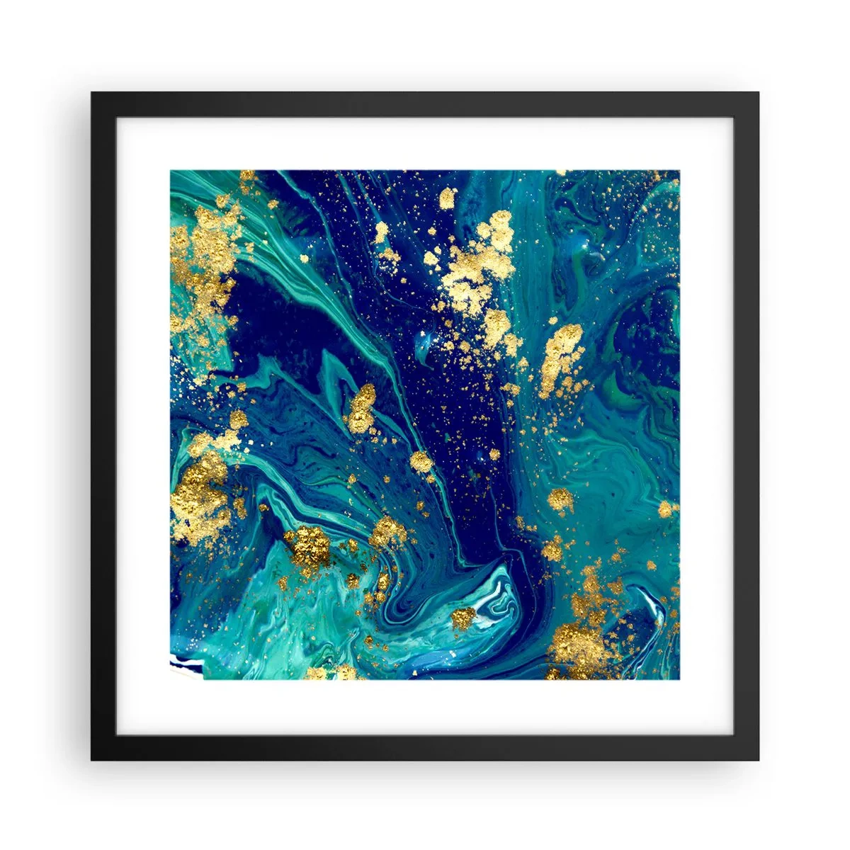 Plakat w czarnej ramie - Płatki słońca  - 40x40 cm