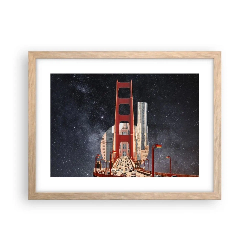 Plakat w ramie jasny dąb - Zawsze w centrum - 40x30 cm