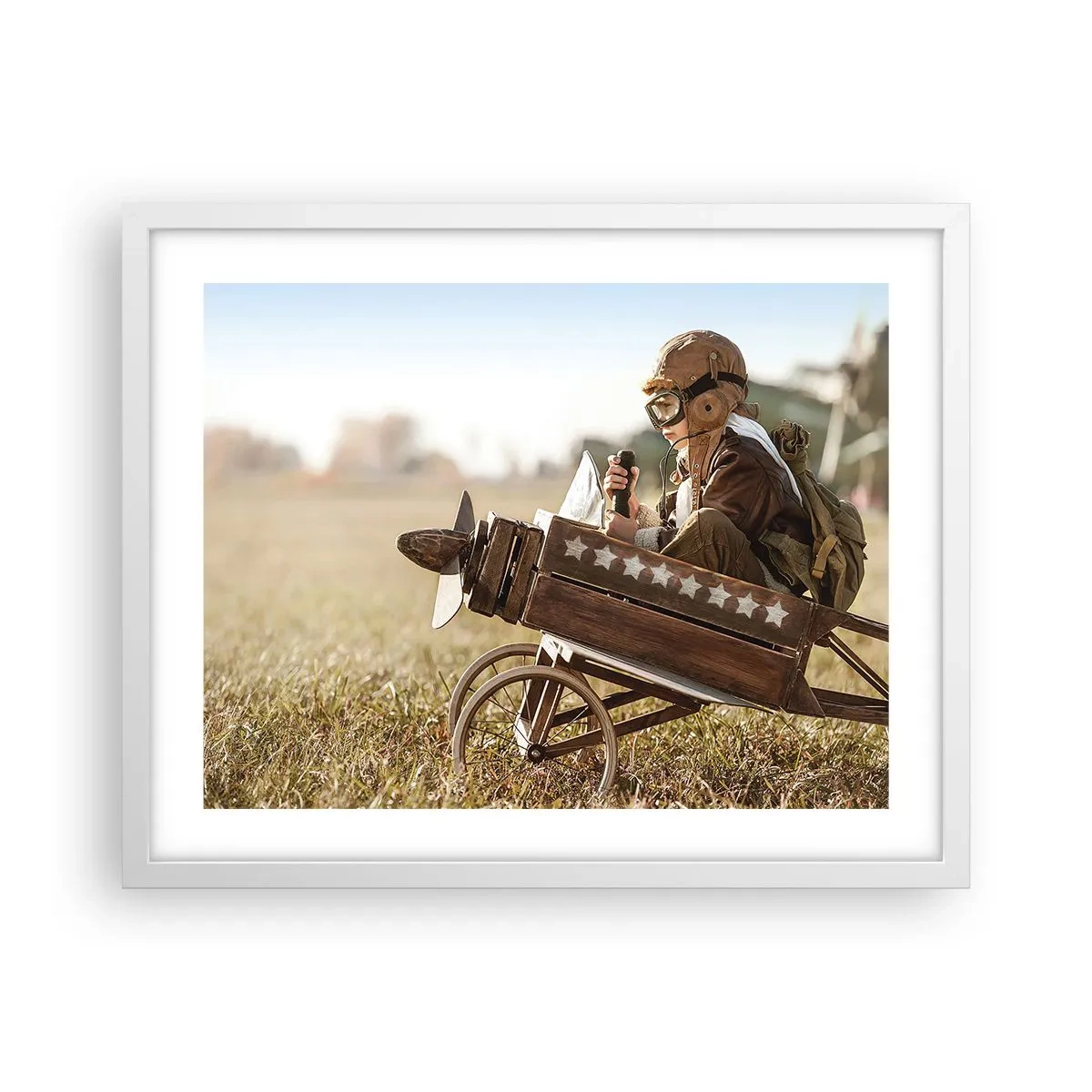 Plakat w białej ramie - Start ku marzeniu - 50x40 cm