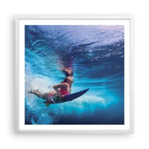 Plakat w białej ramie - Głębia radości - 60x60 cm