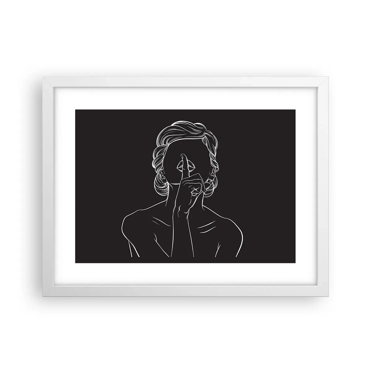 Plakat w białej ramie - Piękno rozkwita w ciszy - 40x30 cm