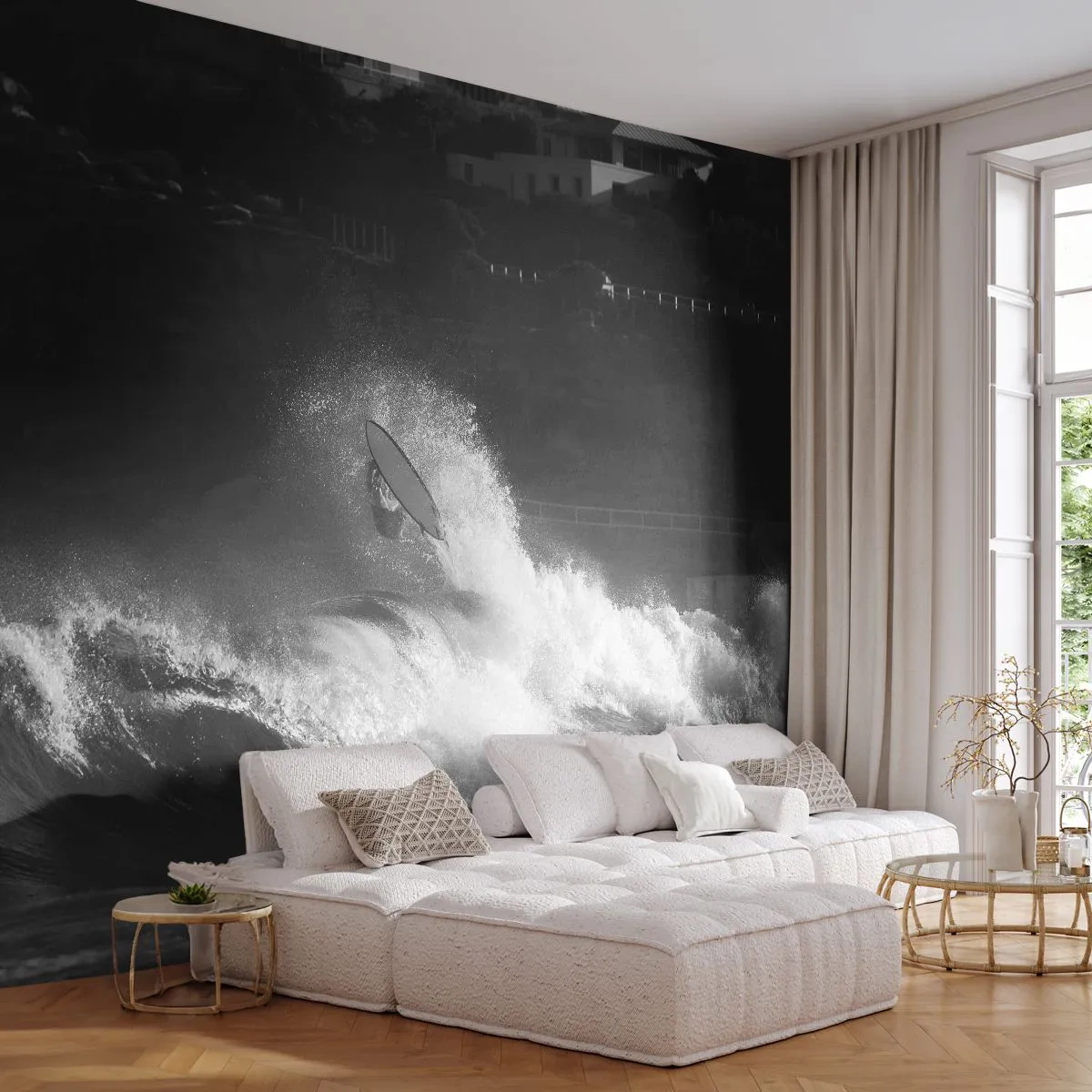 Fototapeta Samoprzylepna Deluxe Sticker - Wyzwanie przyjęte! - Surfing, Fala, Sporty Wodne - 250x175 cm