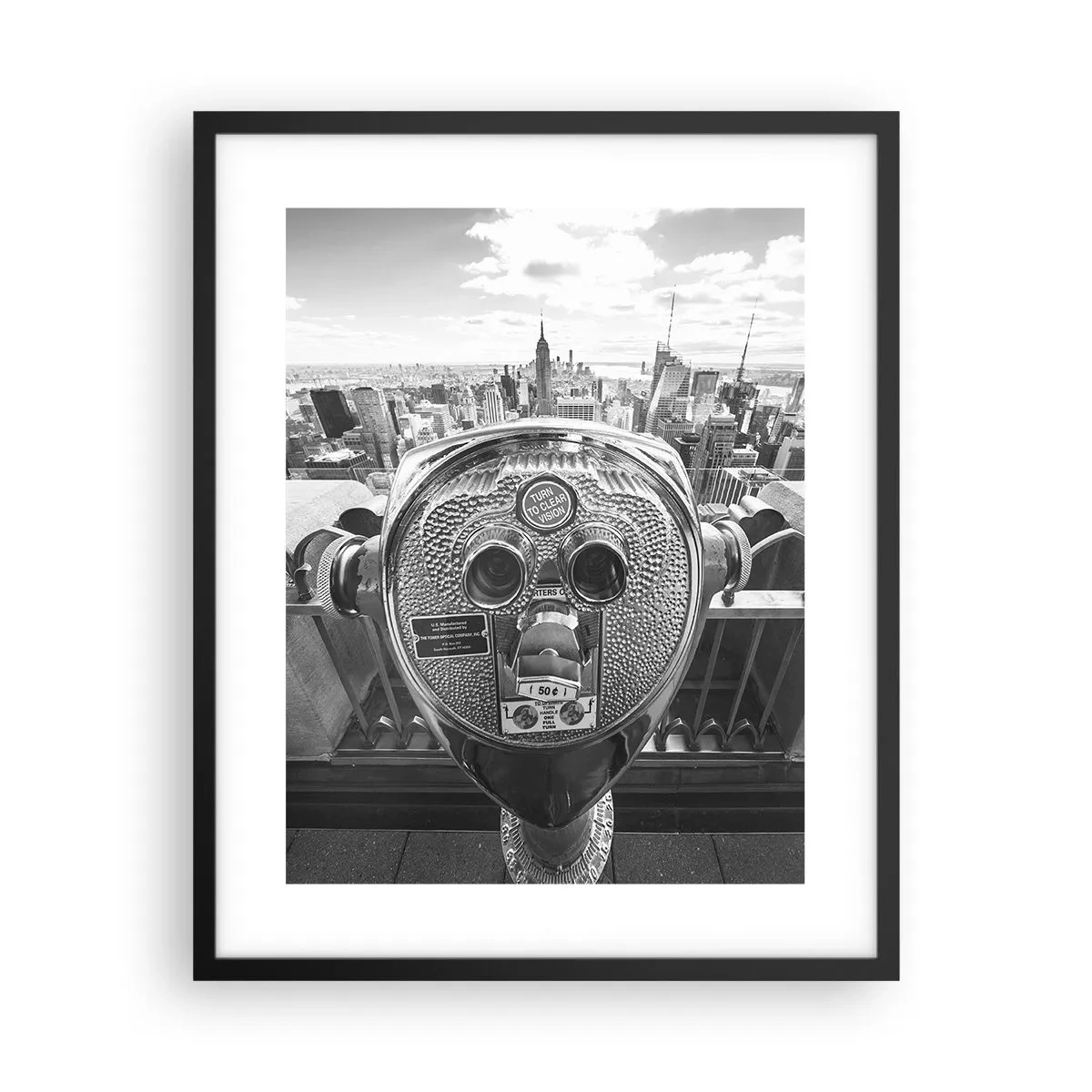 Plakat w czarnej ramie - Miasto nad miastami - 40x50 cm