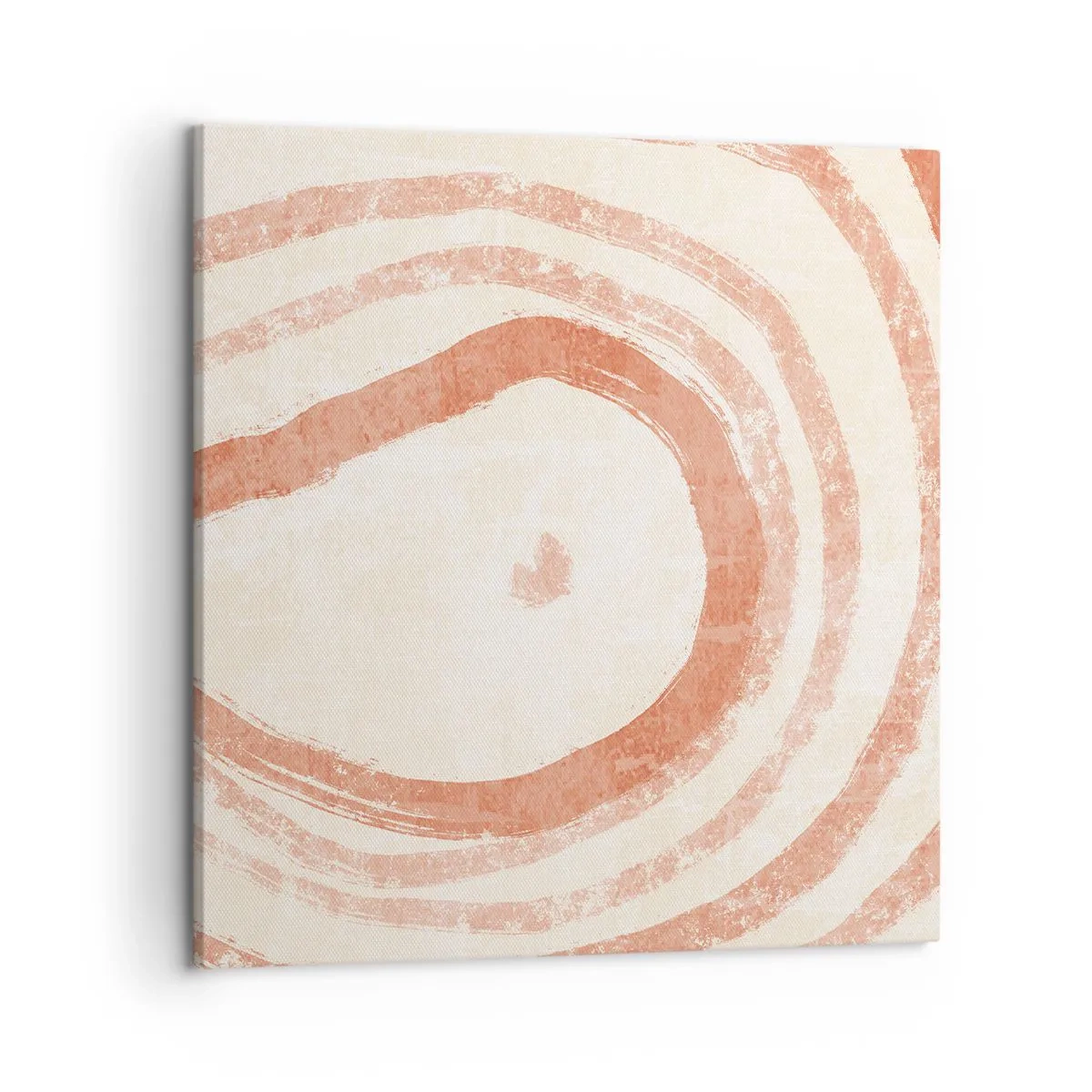 Obraz na płótnie - Koralowe kręgi – kompozycja - 50x50 cm