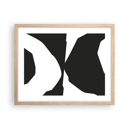 Plakat w ramie jasny dąb - Pozytyw -negatyw - 50x40 cm