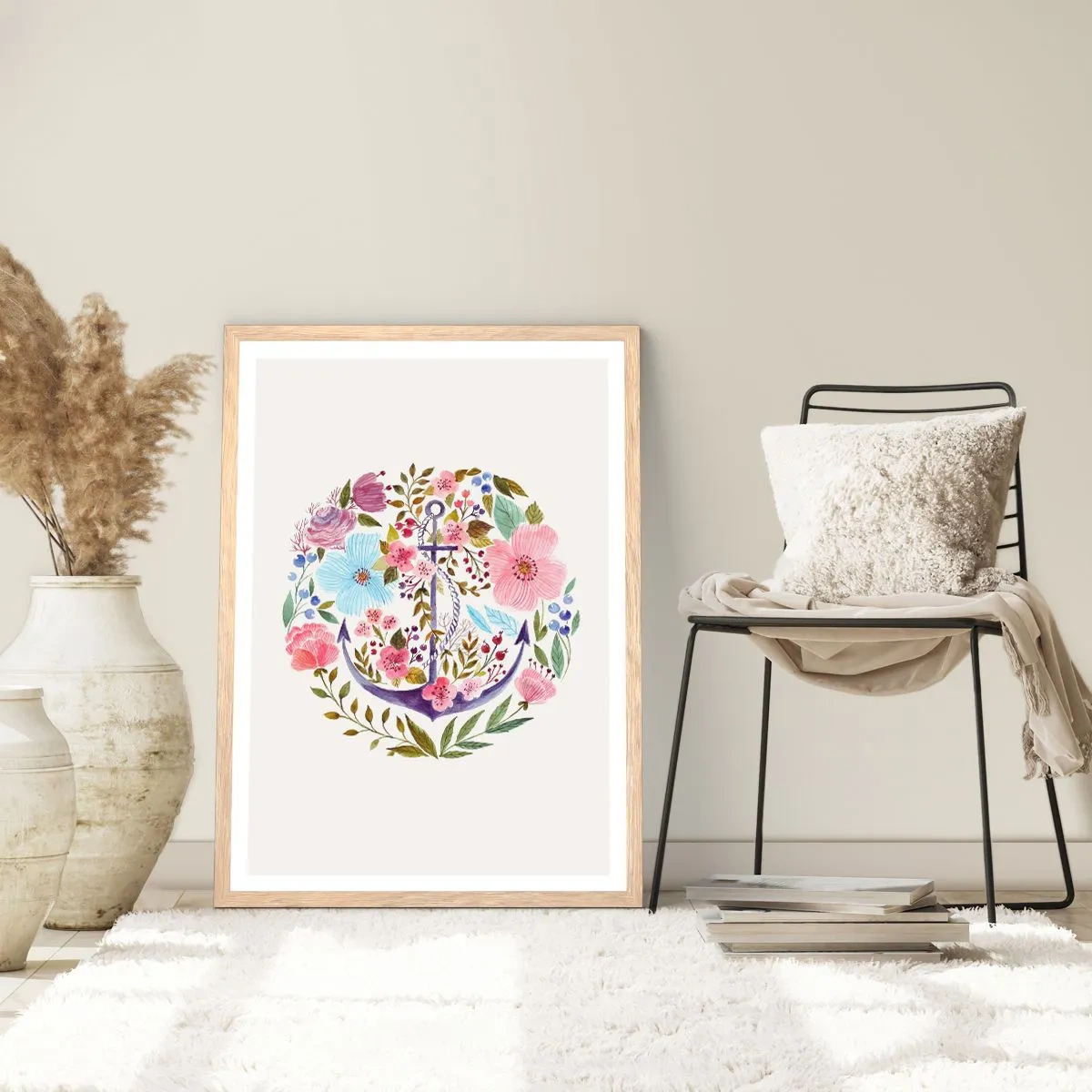 Plakat w ramie jasny dąb - Dobry sen żeglarza - 70x100 cm