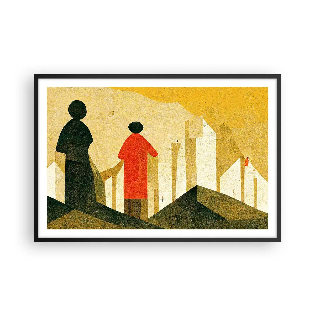 Plakat w czarnej ramie - Jeszcze daleka droga - 91x61 cm