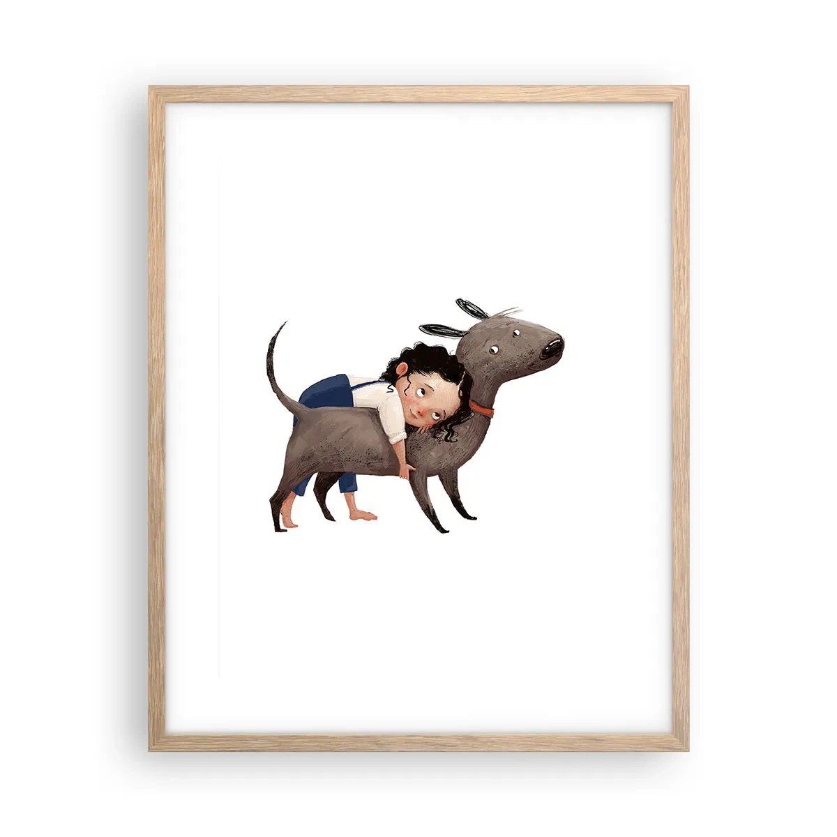 Plakat w ramie jasny dąb - Najlepsi przyjaciele - 40x50 cm