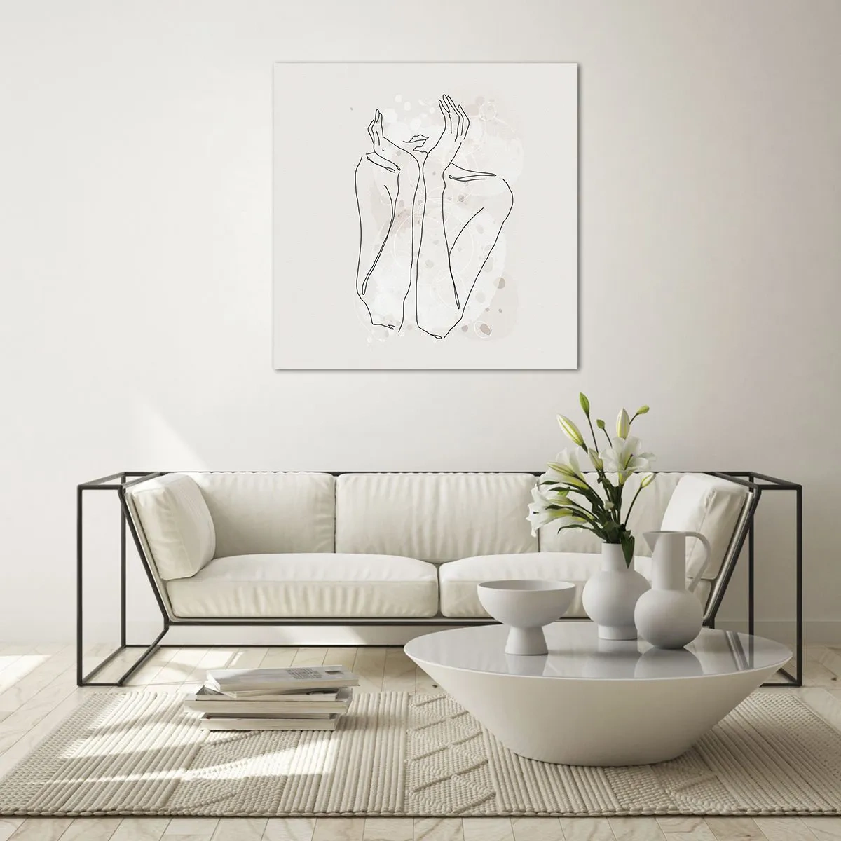 Obraz na szkle - Rozmarzona chwila - 70x70 cm