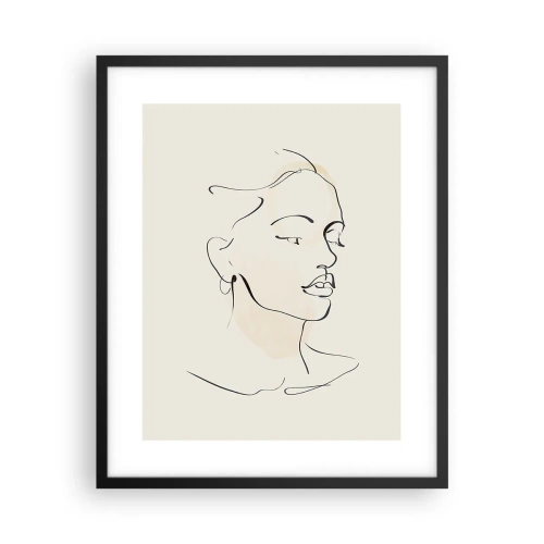 Plakat w czarnej ramie - Pewną kreską - 40x50 cm