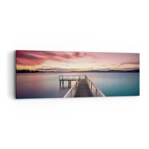Obraz na płótnie - Łagodny płomień wieczoru - 90x30 cm
