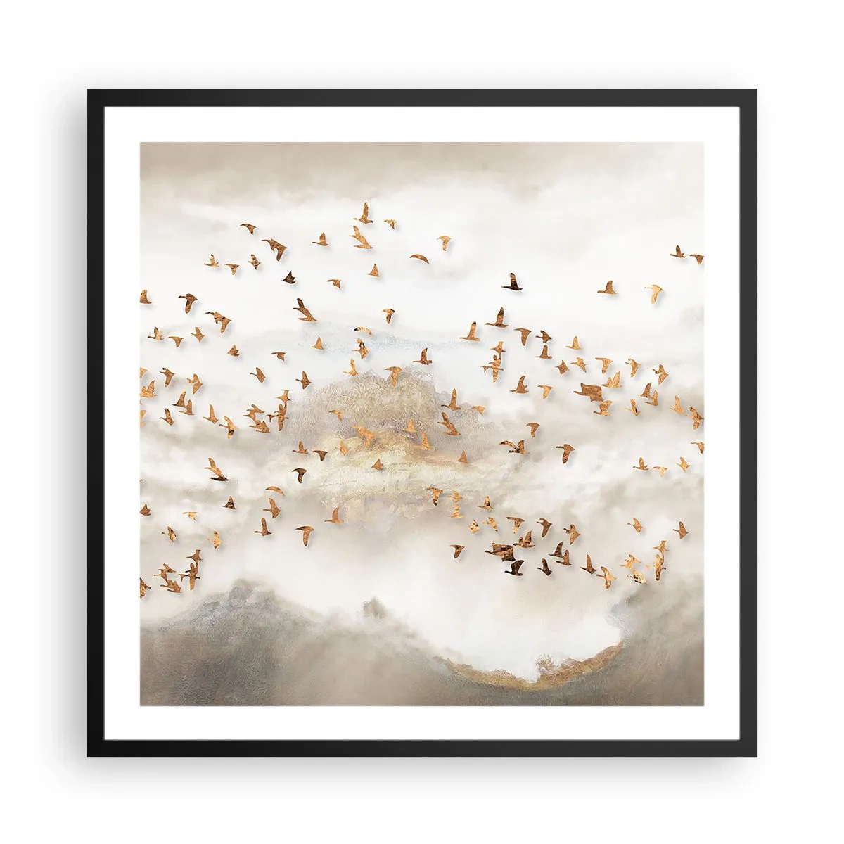 Plakat w czarnej ramie - Już czas… - 60x60 cm