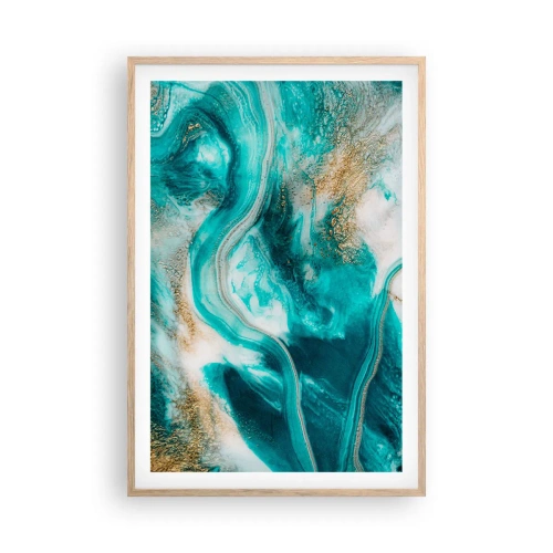 Plakat w ramie jasny dąb - Rzeka złota - 61x91 cm