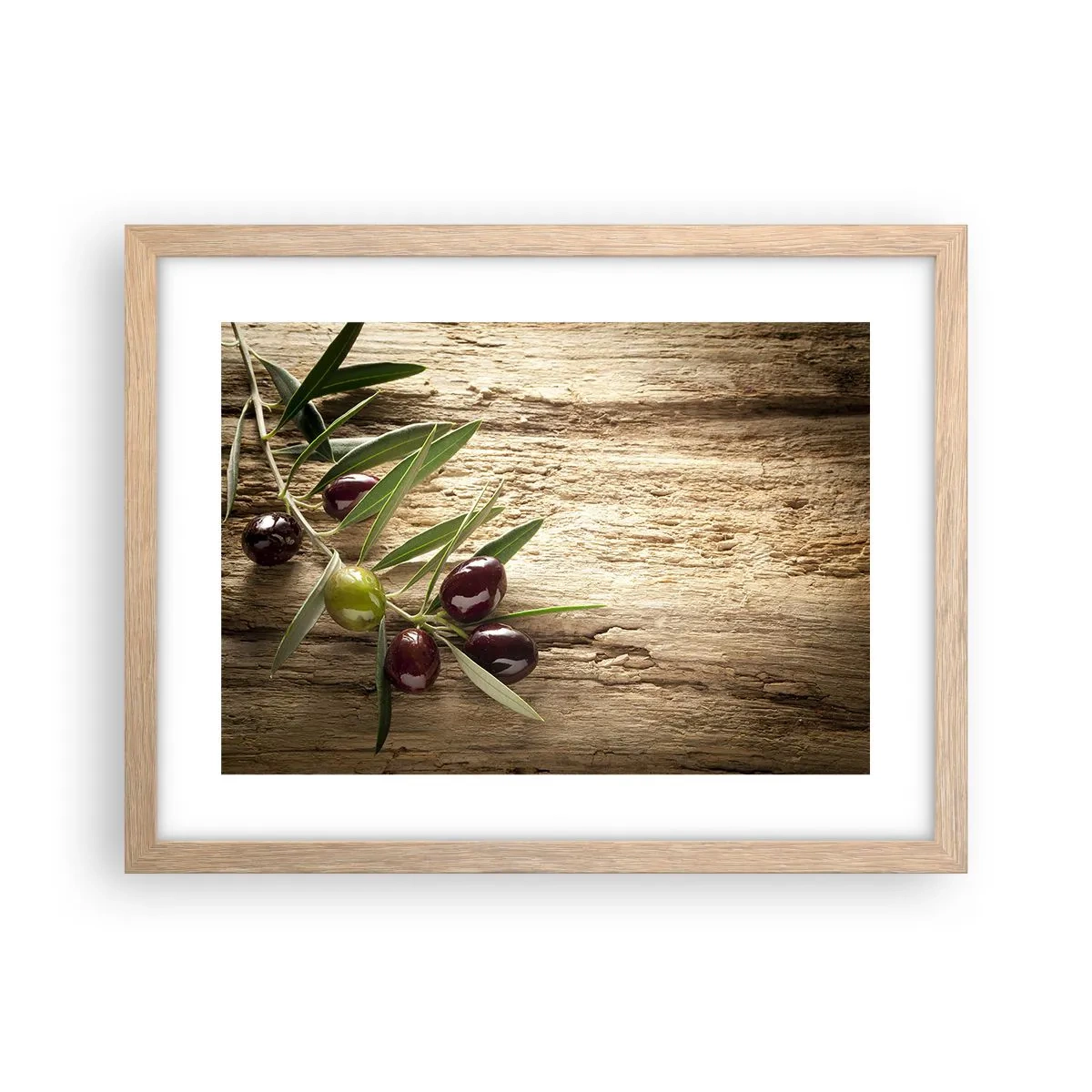 Plakat w ramie jasny dąb - Prosto od natury - 40x30 cm