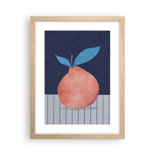 Plakat w ramie jasny dąb - Wypukłość i płaszczyzna - 30x40 cm