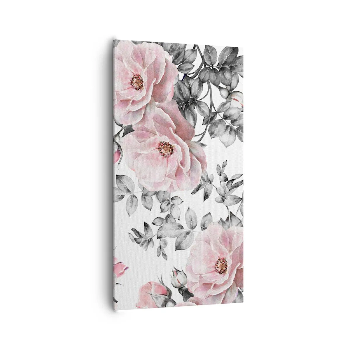 Obraz na płótnie - Zagubić się w kwiatach róż - 65x120 cm