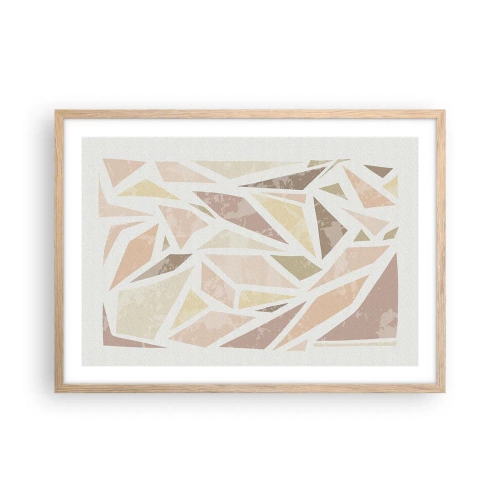 Plakat w ramie jasny dąb - Kompozycja witrażowa - 70x50 cm