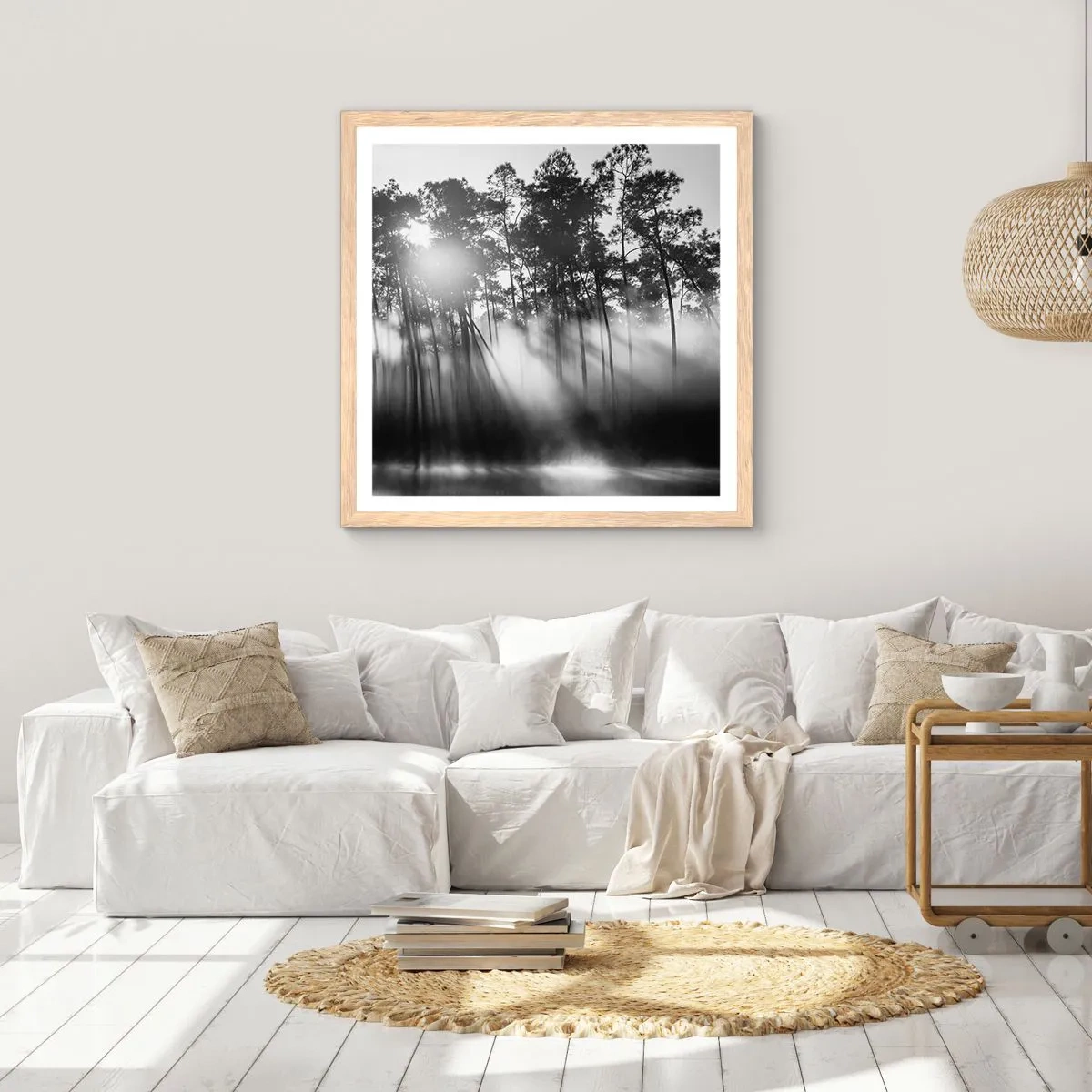 Plakat w ramie jasny dąb - Niepowstrzymane słońce - 30x30 cm