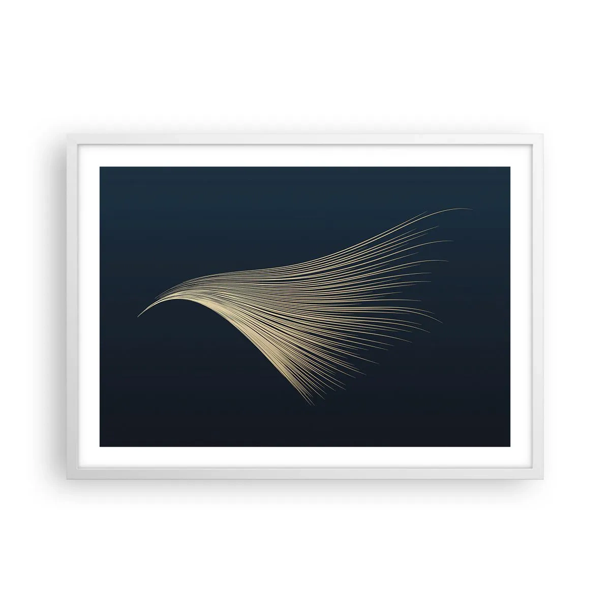 Plakat w białej ramie - Jak anioła włos - 70x50 cm