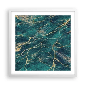 Plakat w białej ramie - Żyła złota - 50x50 cm
