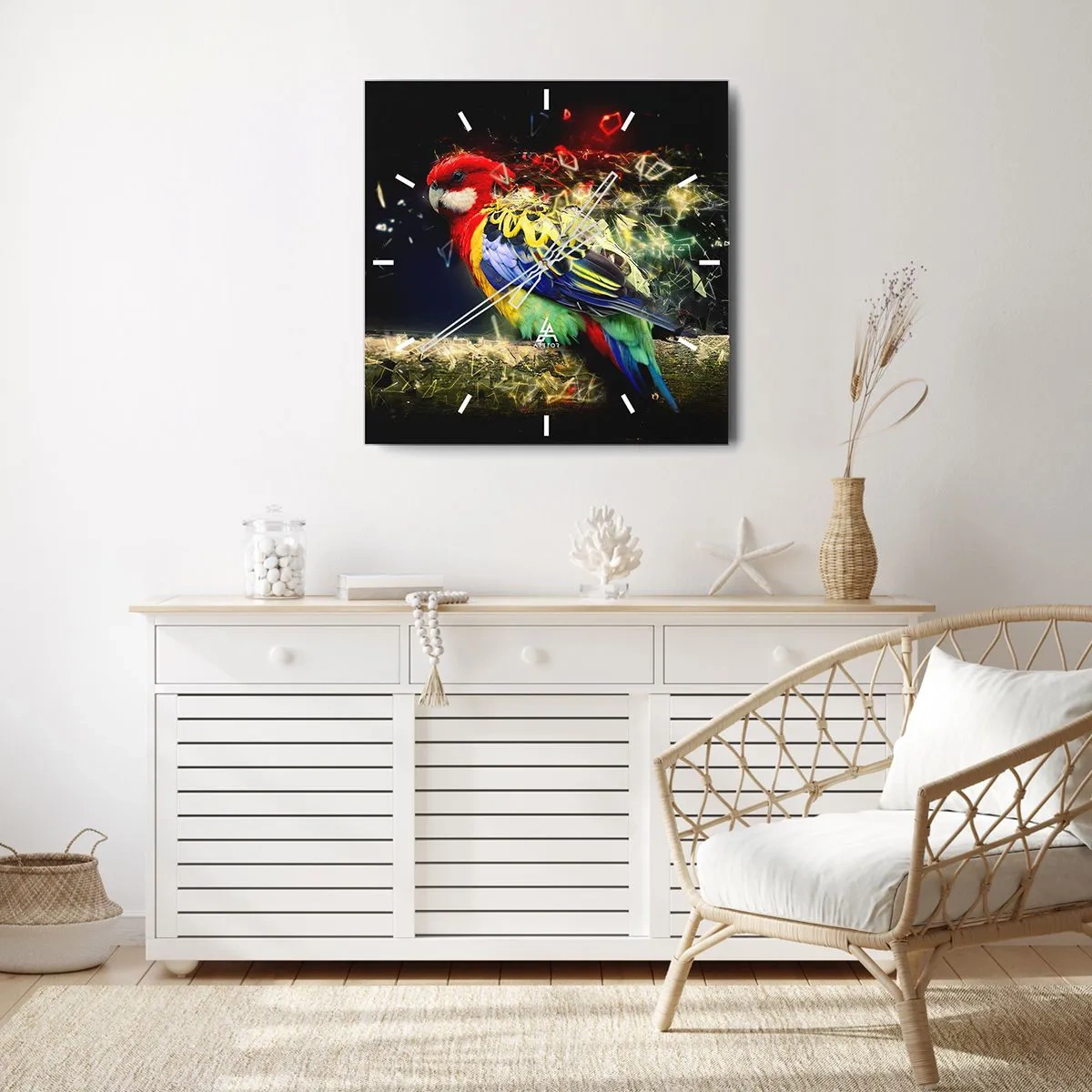 Zegar ścienny - Posłaniec blasku - 40x40 cm