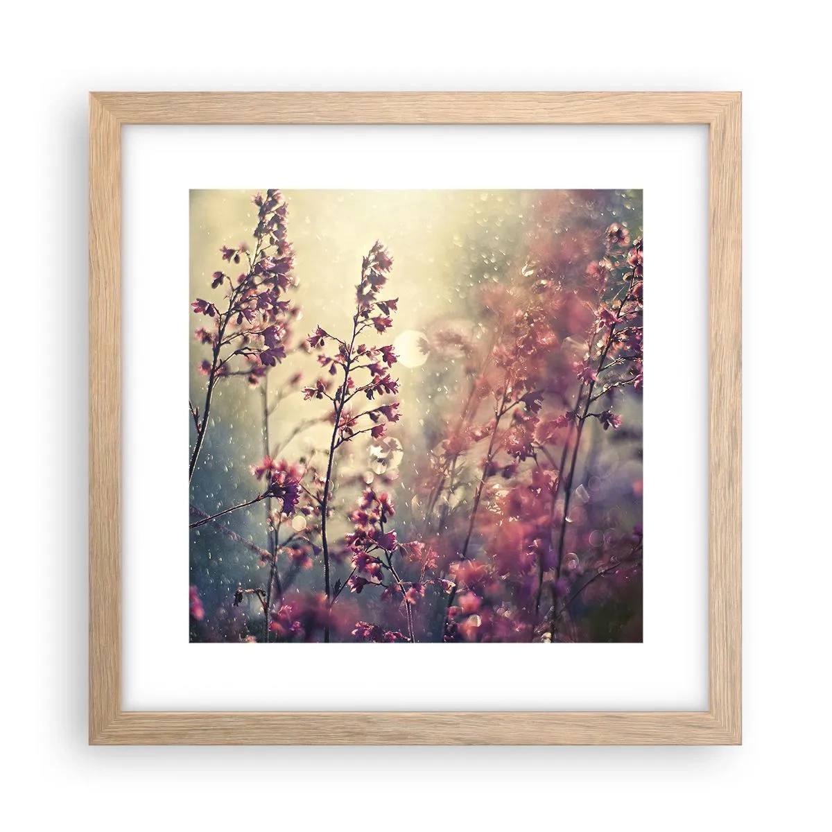 Plakat w ramie jasny dąb - Tajemniczy ogród - 30x30 cm