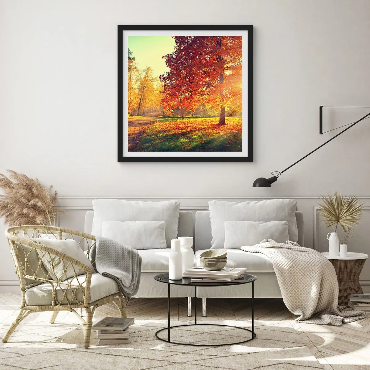 Plakat w czarnej ramie - Rude jest piękne - 30x30 cm