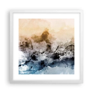 Plakat w białej ramie - Zatopione w tumanie mgły - 40x40 cm
