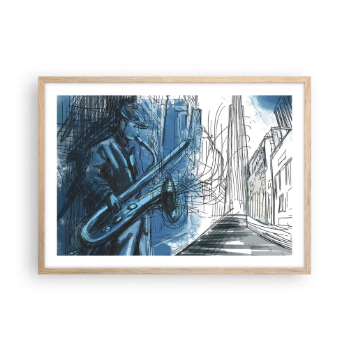Plakat w ramie jasny dąb - Miejska rapsodia - 70x50 cm