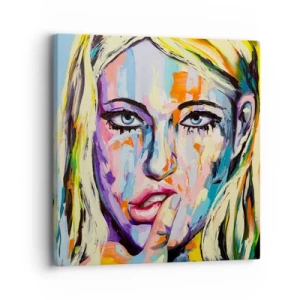 Obraz na płótnie - Spójrz jej prosto w oczy - 30x30 cm