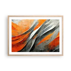 Plakat w ramie jasny dąb - Żar i chłód - 70x50 cm