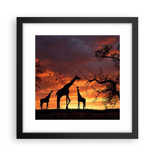 Plakat w czarnej ramie - Mała kolacja w gronie najbliższych - 30x30 cm