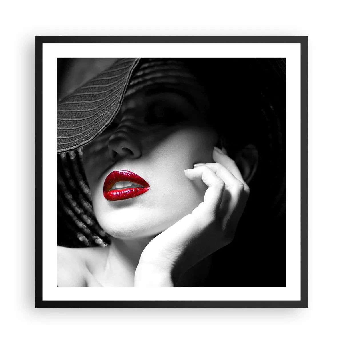 Plakat w czarnej ramie - Studium w szkarłacie - 60x60 cm