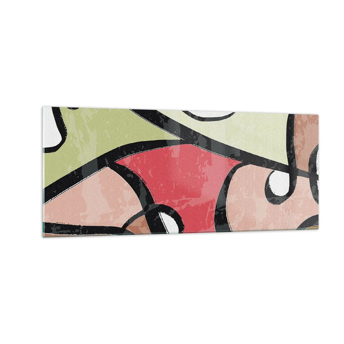 Obraz na szkle - Piruety wśród barw - 100x40 cm