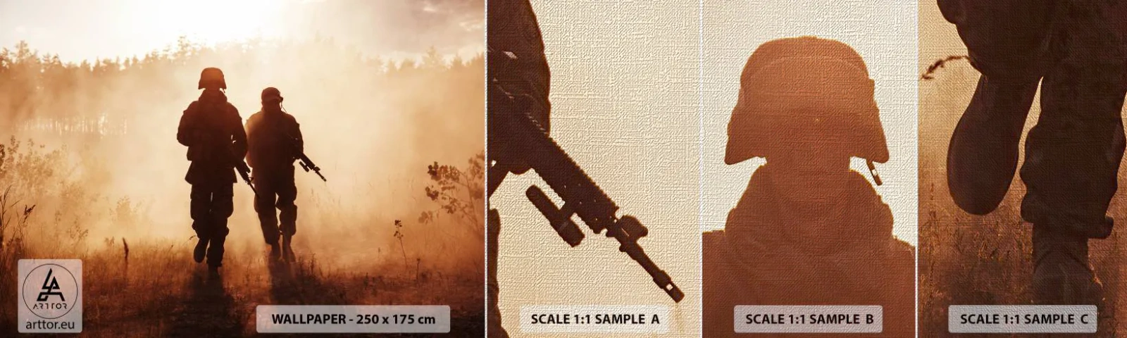 Fototapeta Próbka Premium Canvas - Call of Duty - Żołnierz, Karabin, Militaria - 100x30 cm