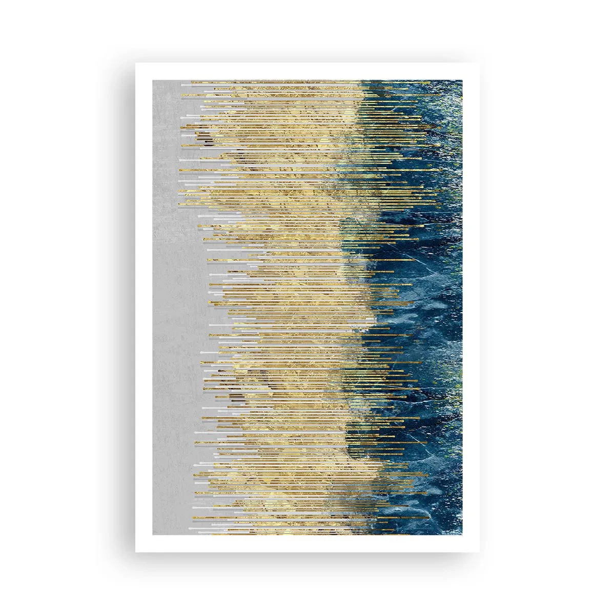 Plakat - Wyzłocona granica - 70x100 cm