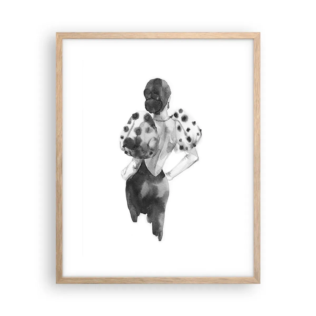 Plakat w ramie jasny dąb - Przeszła tuż obok - 40x50 cm