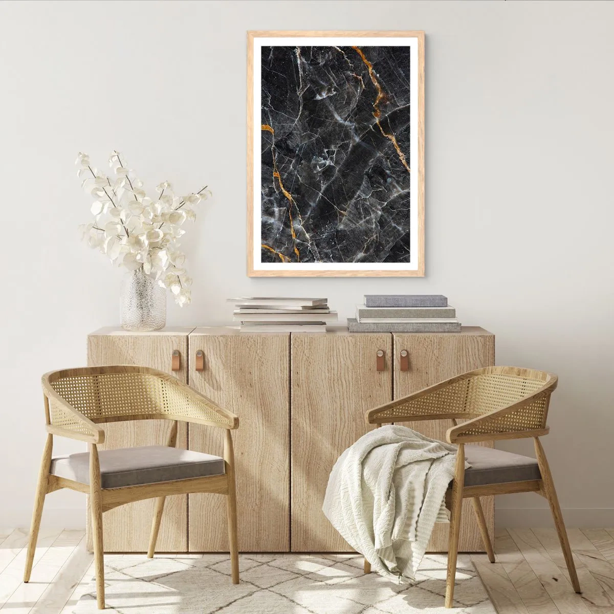 Plakat w ramie jasny dąb - Wewnętrzne życie kamienia - 50x70 cm