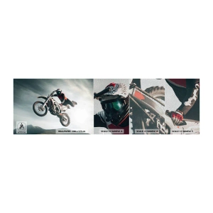 Fototapeta Próbka Premium Sand - Nie ma zabawy bez ryzyka - Motocross, Motocykl, Motocyklista - 100x30 cm