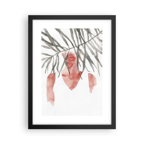 Plakat w czarnej ramie - Dama tropików - 30x40 cm