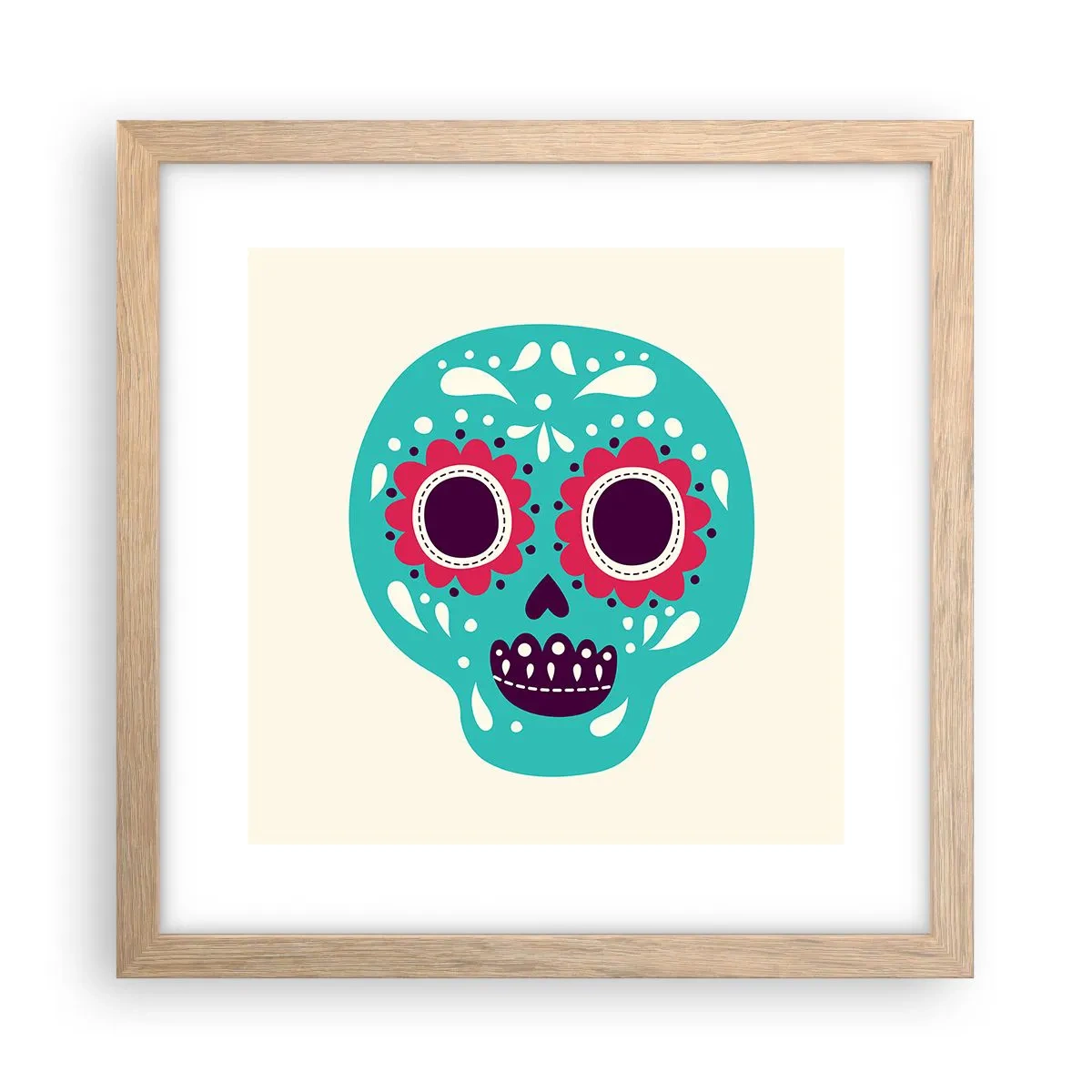 Plakat w ramie jasny dąb - Życie – zabawa aż do śmierci - 30x30 cm