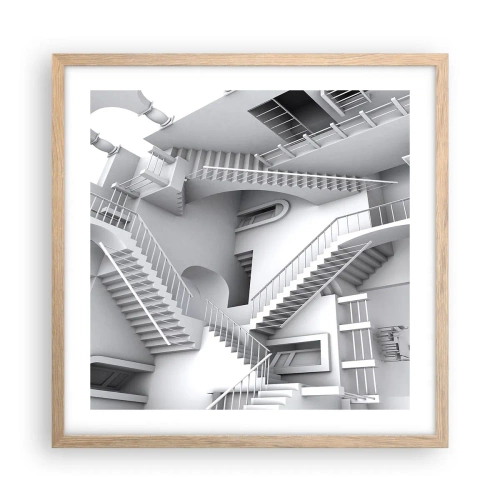 Plakat w ramie jasny dąb - Paradoksy przestrzeni - 50x50 cm