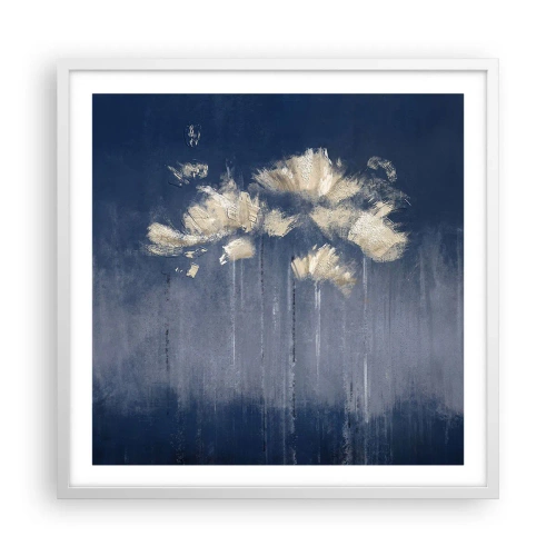 Plakat w białej ramie - Jak płatki na wietrze - 60x60 cm